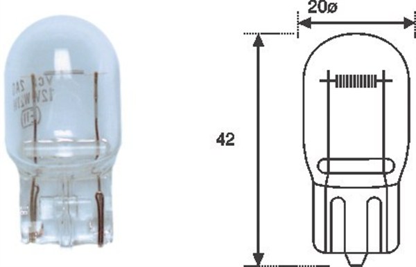 MAGNETI MARELLI Izzó, üvegfejű W21W12_MM